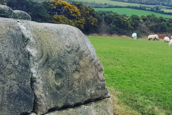 Stone with Celtic symbols